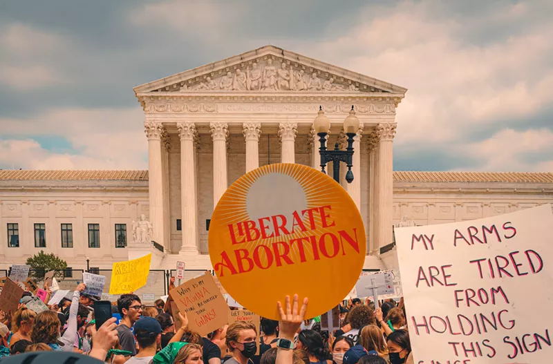 Image: A protest outside the Supreme Court of the United States on the day Roe v. Wade was overturned.