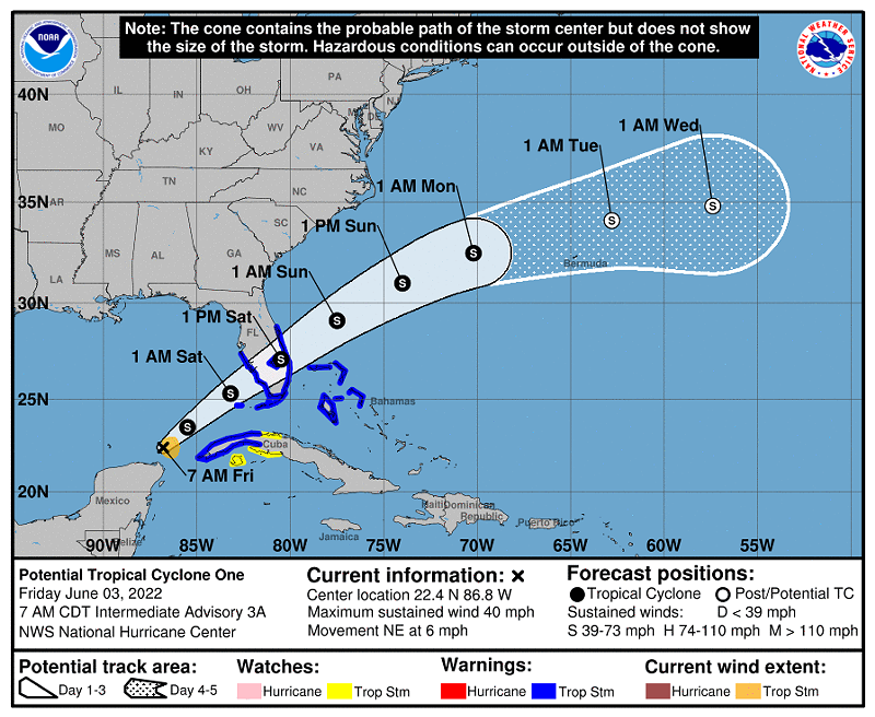 Image: Potential Tropical Cyclone One is expected to strengthen into a tropical storm today.