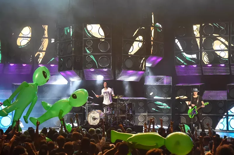 Image: Blink-182 and Lil Wayne's coheadlining tour made its way to South Florida. See more photos from Blink-182 and Lil Wayne here.